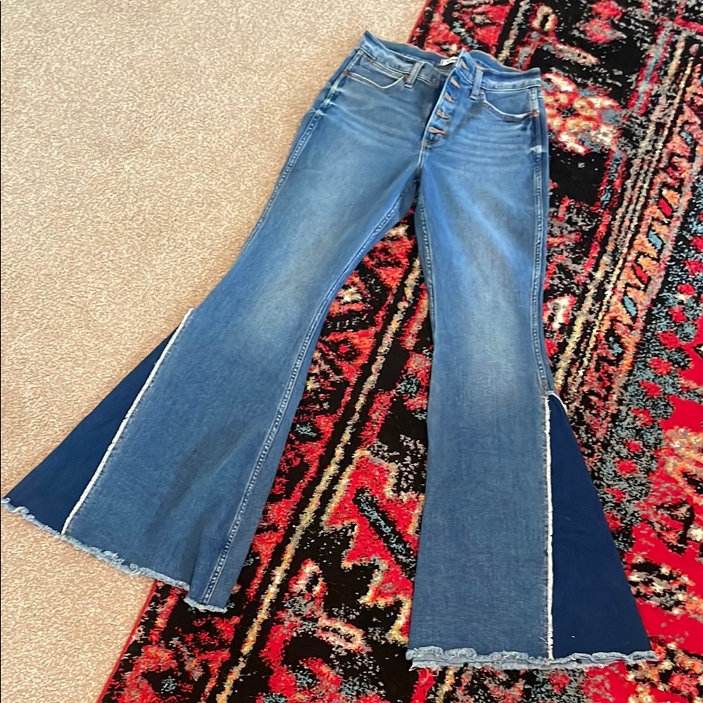 Wrangler Blue Flare Wide Leg Jeans